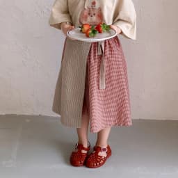 Children Clothing Girls Skirt Korean Style 2025 Spring and Summer New Patchwork Skirt Baby Plaid Princess Sweet Casual Skirt