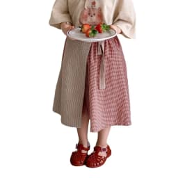 Children Clothing Girls Skirt Korean Style 2025 Spring and Summer New Patchwork Skirt Baby Plaid Princess Sweet Casual Skirt