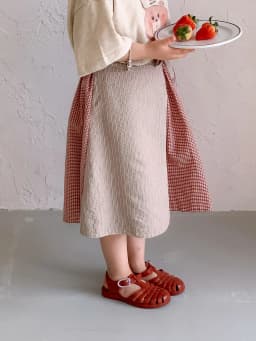 Children Clothing Girls Skirt Korean Style 2025 Spring and Summer New Patchwork Skirt Baby Plaid Princess Sweet Casual Skirt