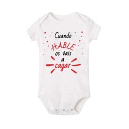 When I Talk You Mess Up The Gift Print Baby Rompers Infant Bosysuit Baby Cute Cloths Newbron Short Sleeve Bodysuits Toddler Gift