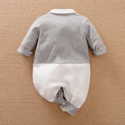 Newborn Clothes Spring And Autumn 0-18m Gentleman Style Handsome Formal Dress Party Cotton Comfortable Long Sleeved BabyJumpsuit