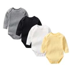 Baby Clothes 100% Cotton Short/Long Sleeve Solid Baby Bodysuit for Boys Girls 0-24M Soft Unisex Onesie Romper Newborn Outfit