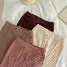Baby Girl's Skinny Elastic Tights Autumn Infant Solid Color Ruffle Trousers Toddler Basic Outwear Pants For 3M-3Y