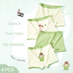4PCS Cartoon Boxers Soft Shorts Cute Panties for Girls Boxer Underwear Children's Cotton Girl Panties Underwears Clothing Kids