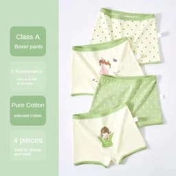 4PCS Cartoon Boxers Soft Shorts Cute Panties for Girls Boxer Underwear Children's Cotton Girl Panties Underwears Clothing Kids