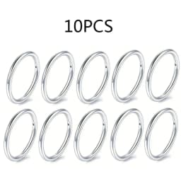 5/10Pcs 16G Stainless Steel Hinged Nose Rings Hoop Septum Clicker Tragus Helix Cartilage Daith Rook Earring Piercing Jewelry