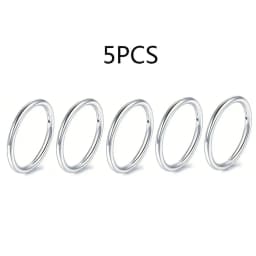 5/10Pcs 16G Stainless Steel Hinged Nose Rings Hoop Septum Clicker Tragus Helix Cartilage Daith Rook Earring Piercing Jewelry