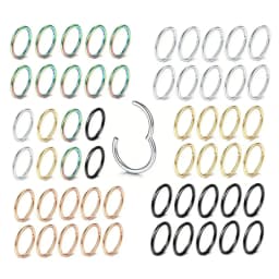 5/10Pcs 16G Stainless Steel Hinged Nose Rings Hoop Septum Clicker Tragus Helix Cartilage Daith Rook Earring Piercing Jewelry