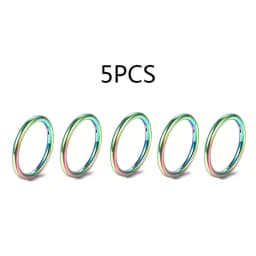 5/10Pcs 16G Stainless Steel Hinged Nose Rings Hoop Septum Clicker Tragus Helix Cartilage Daith Rook Earring Piercing Jewelry