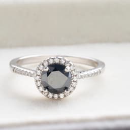 1-3 Carat Black Color Real Lab Grown Moissanite Diamond white Certified Ring for Women Wedding 18K Gold Plated Fine Jewelry Gift