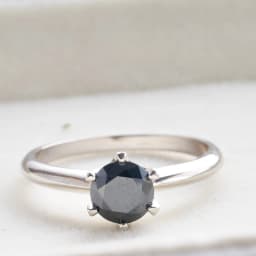 1-3 Carat Black Color Real Lab Grown Moissanite Diamond white Certified Ring for Women Wedding 18K Gold Plated Fine Jewelry Gift