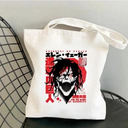 Attack on Titan Shopping Bag Graphic Shoulder Bags Students Girls Anime Printed Casual Totes Female Large Capacity Handbags