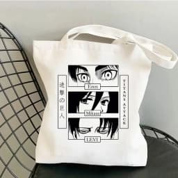 Attack on Titan Shopping Bag Graphic Shoulder Bags Students Girls Anime Printed Casual Totes Female Large Capacity Handbags
