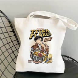 Attack on Titan Shopping Bag Graphic Shoulder Bags Students Girls Anime Printed Casual Totes Female Large Capacity Handbags