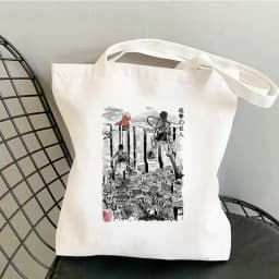 Attack on Titan Shopping Bag Graphic Shoulder Bags Students Girls Anime Printed Casual Totes Female Large Capacity Handbags