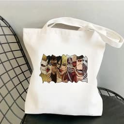 Attack on Titan Shopping Bag Graphic Shoulder Bags Students Girls Anime Printed Casual Totes Female Large Capacity Handbags