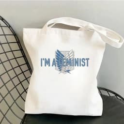 Attack on Titan Shopping Bag Graphic Shoulder Bags Students Girls Anime Printed Casual Totes Female Large Capacity Handbags
