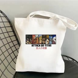 Attack on Titan Shopping Bag Graphic Shoulder Bags Students Girls Anime Printed Casual Totes Female Large Capacity Handbags