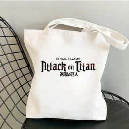 Attack on Titan Shopping Bag Graphic Shoulder Bags Students Girls Anime Printed Casual Totes Female Large Capacity Handbags