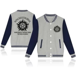 New Supernatural Baseball Jacket Men/Women Fashion Cotton Baseball Jersey Casual Long Sleeve Jacket