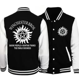 New Supernatural Baseball Jacket Men/Women Fashion Cotton Baseball Jersey Casual Long Sleeve Jacket