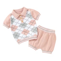 Summer Baby Boys Gentlemen Style Clothes Sets Fashion Blue Short Sleeve Turtle Neck Tee-Shirt+Shorts Infant Cotton Outfits 0-18m
