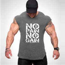 Gym Clothing Mens Bodybuilding Hooded Tank Top Cotton Sleeveless Vest Sweatshirt Fitness Workout Sportswear Tops Male Suspenders