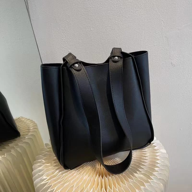 Popular vintage women's bucket bag fashion texture shoulder bag