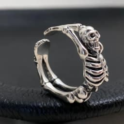 Buyee 925 Sterling Silver Big Open Ring for Men & Women Bold Design Statement Ring Unique Punk Fashion Jewelry Gift with Box