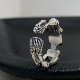 Buyee 925 Sterling Silver Big Open Ring for Men & Women Bold Design Statement Ring Unique Punk Fashion Jewelry Gift with Box