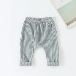Casual Baby Trousers Bottoming Pant Ribbed Elastic Striped Pants Solid Color Infant Clothing for Kids Toddler Boys Girl Clothes