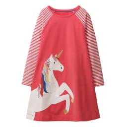 Jumping Meters Children's Unicorn Dresses Girls Cotton Autumn Spring Kids Frocks 18m-6T Toddler Clothes Dress
