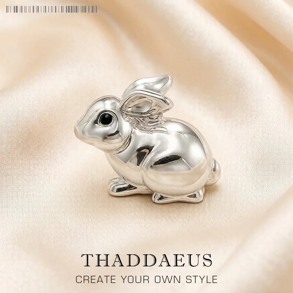 Pendant Rabbit Brand New Spring 925 Sterling Silver Cute Jewelry Europe Accessorie Gift For Woman