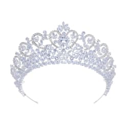 Luxury Tiara For Wedding Bride Headpiece Cubic Zirconia Princess Queen Bridal Tiaras Crowns For Women Pageant Prom Headdress
