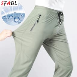 5XL High Stretch Outdoor Sport Hiking Pants Men Zipper Pockets Trousers Men Summer Thin Quick Dry Men's Pants Trekking Fishing
