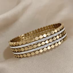 Multiple Rows Round Nails Double Row Rhinestones Stainless Steel Brangle Bracelet for Women Cuff Wristband Jewelry Accessories