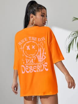 Have The Day You Deserue Letter Graphic Women T-Shirt Cotton Sport T Shirt Soft Breathable Clothes Oversized Casual Short Sleeve