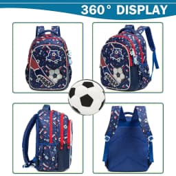 School Bookbag for Boy Football Pattern Backpack Kids Backpack Waterproof School Bag Mochila Infantil Lunchbox Child Pencil Case
