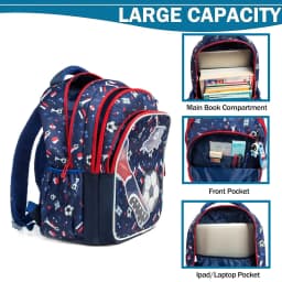 School Bookbag for Boy Football Pattern Backpack Kids Backpack Waterproof School Bag Mochila Infantil Lunchbox Child Pencil Case