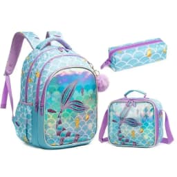 School Bookbag for Boy Football Pattern Backpack Kids Backpack Waterproof School Bag Mochila Infantil Lunchbox Child Pencil Case
