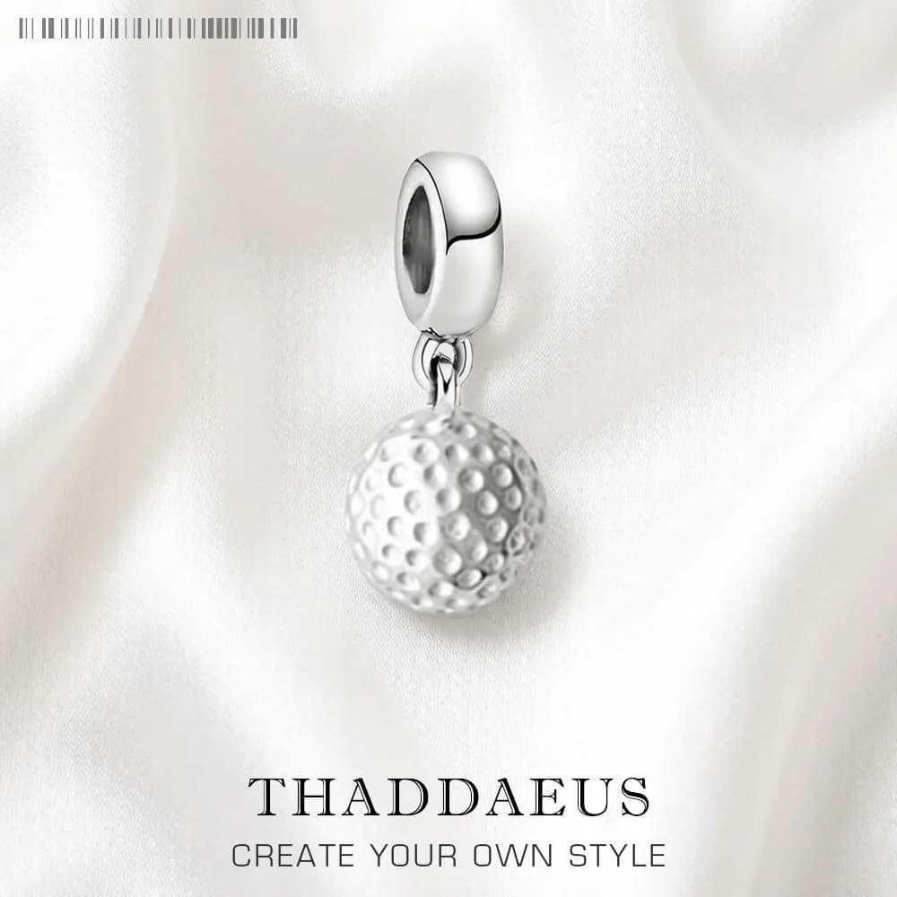 Golf Ball Charm Pendants For Women Men Sport 925 Sterling Silver Fine Jewelry Brand New Summer Gift