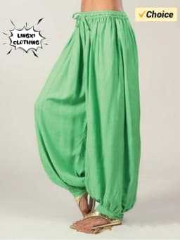 2024 Summer New Women's Solid Color Lantern Pants Loose Pleated Drawstring Casual Ankle Sports Pants Harlan Pants