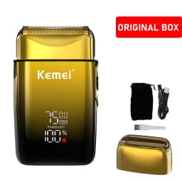 Kemei-KM-TX10 Men's Shaving Machine Dual Foil Blades USB Fast Charging LED Display Professional Hair TrimmerHair Cutting Machine