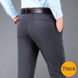 Men's Business Casual Pants Spring Summer Elastic Trousers Office Suit Pants Quick Dry Formal Pants Breathable Comfortable