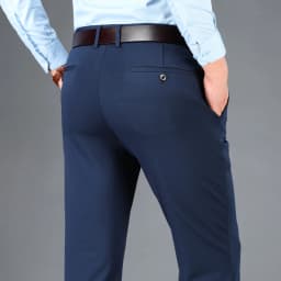Men's Business Casual Pants Spring Summer Elastic Trousers Office Suit Pants Quick Dry Formal Pants Breathable Comfortable