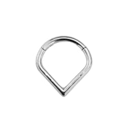 Tribal Fangs Flower Heart Drop Septum Piercing Clicker Segment Nose Rings Daith Conch Hoop Earring 100% 316L Surgical Steel 16G