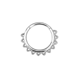 Tribal Fangs Flower Heart Drop Septum Piercing Clicker Segment Nose Rings Daith Conch Hoop Earring 100% 316L Surgical Steel 16G