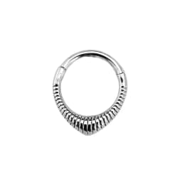 Tribal Fangs Flower Heart Drop Septum Piercing Clicker Segment Nose Rings Daith Conch Hoop Earring 100% 316L Surgical Steel 16G