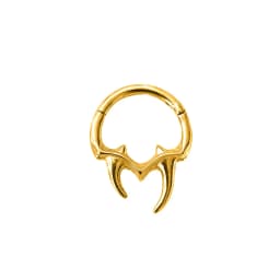 Tribal Fangs Flower Heart Drop Septum Piercing Clicker Segment Nose Rings Daith Conch Hoop Earring 100% 316L Surgical Steel 16G