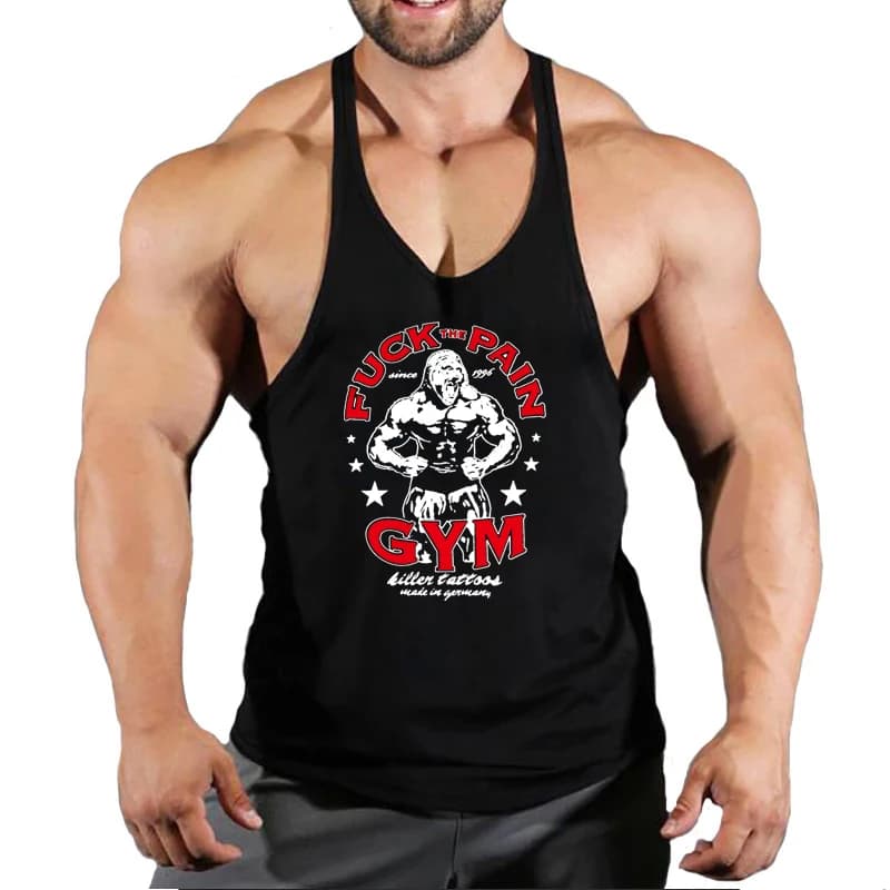 New Arrivals Bodybuilding stringer tank top man Cotton Gym sleeveless shirt men Fitness Vest Singlet sportswear workout tanktop